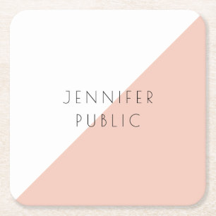 Moderne Elegante Minimalistische einfache Vorlage  Rechteckiger Pappuntersetzer