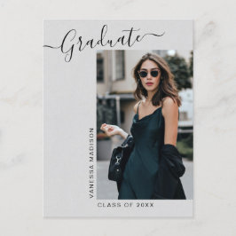 Moderne elegante Minimalistische Foto Grad Ankündi Postkarte