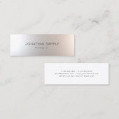 Moderne elegante, minimalistische Glamour Smart Te Mini Visitenkarte (Vorne/Hinten)