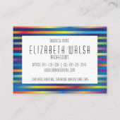 Moderne elegante Minimalistische Gradientlinien 3, Visitenkarte (Rückseite)