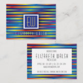 Moderne elegante Minimalistische Gradientlinien 3, Visitenkarte (Vorne/Hinten)