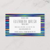 Moderne elegante Minimalistische Gradientlinien 3, Visitenkarte (Rückseite)