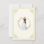 Moderne, elegante Minimalistische Hochzeit Einladung (Rückseite)