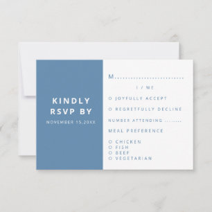 Moderne Elegante Minimalistische Hochzeit von Dust RSVP Karte
