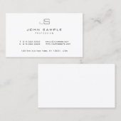 Moderne elegante Minimalistische Monogramm-Vorlage Visitenkarte (Vorne/Hinten)