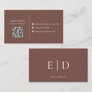 Moderne elegante minimalistische QR-Code-Visitenka Visitenkarte