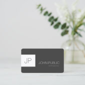 Moderne elegante, Minimalistische Rundecken Visitenkarte (Stehend Vorderseite)