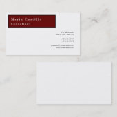 Moderne Elegante Minimalistische Schlichte Dunkelr Visitenkarte (Vorne/Hinten)