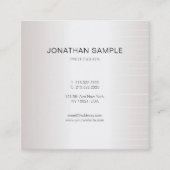 Moderne Elegante Minimalistische Schlichte Imitate Quadratische Visitenkarte (Vorderseite)