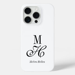 Moderne elegante minimalistische schwarze weiße Mo Case-Mate iPhone Hülle