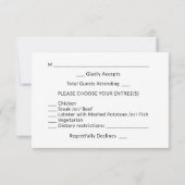 Moderne elegante Minimalistische Schwarze Winterho RSVP Karte (Rückseite)