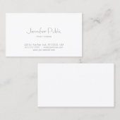 Moderne elegante minimalistische Vorlage Beruflich Visitenkarte (Vorne/Hinten)