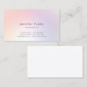 Moderne elegante Minimalistische Vorlage Einfach Visitenkarte (Vorne/Hinten)
