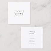 Moderne elegante minimalistische Vorlage Personali Quadratische Visitenkarte (Vorne/Hinten)
