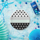 Moderne elegante Minzen-, Schwarz-u. weißeformen Pappteller (Party)