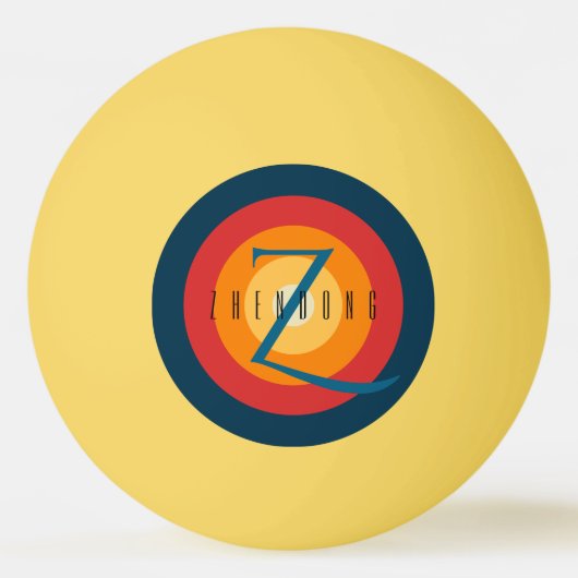 Moderne Elegante Mit Monogramm, erstklassige Einri Tischtennisball (Vorderseite)