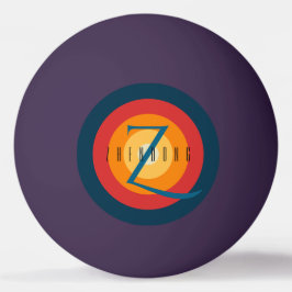 Moderne Elegante Mit Monogramm, erstklassige Einri Tischtennisball