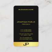 Moderne elegante Mit Monogramm Imitate - Goldvorla Visitenkarte (Rückseite)