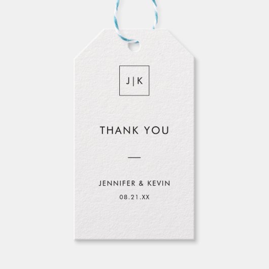 Moderne Elegante Mit Monogramm Minimalistisch Viel Geschenkanhänger (Vorderseite)