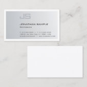 Moderne Elegante Mit Monogramm Trendy Silver Schli Visitenkarte (Vorne/Hinten)