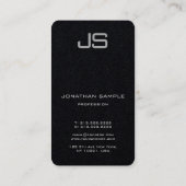 Moderne, elegante Mit Monogramm Vorlage Visitenkarte (Rückseite)