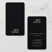 Moderne, elegante Mit Monogramm Vorlage Visitenkarte (Vorne/Hinten)