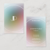 Moderne elegante Mit Monogramm Vorlage Visitenkarte (Vorne/Hinten)