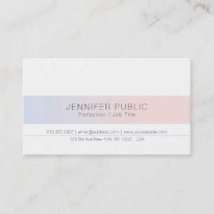 Moderne elegante moderne Farben Minimalistisch Sch Visitenkarte