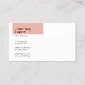 Moderne Elegante Moderne Minimalistische Vorlage Visitenkarte (Rückseite)