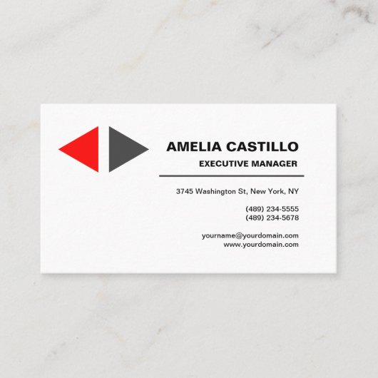 Moderne Elegante Moderne Moderne Minimalistisch Visitenkarte (Vorderseite)