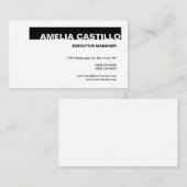 Moderne Elegante Moderne Schlichte Weiß Visitenkarte (Vorne/Hinten)