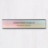 Moderne Elegante Moderne Template Gelb Grün Rot Türschild (Vorderseite )