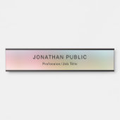 Moderne Elegante Moderne Template Gelb Grün Rot Türschild (Vorderseite )