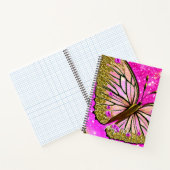 Moderne elegante Monarch-Schmetterling monogrammie Notizblock (Innenseite)