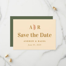Moderne elegante Monogram Boho Wedding
