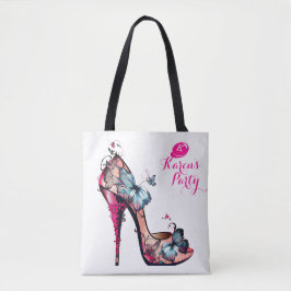 Moderne, elegante Monogram Butterfly High Heel Tasche