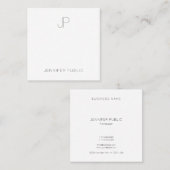 Moderne elegante Monogram-einfache Designvorlage Quadratische Visitenkarte (Vorne/Hinten)