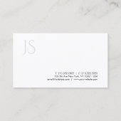 Moderne elegante Monogram-einfache Designvorlage Visitenkarte (Rückseite)