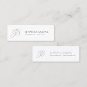 Moderne, elegante Monogram einfache Vorlage Trendy Mini Visitenkarte (Vorne/Hinten)