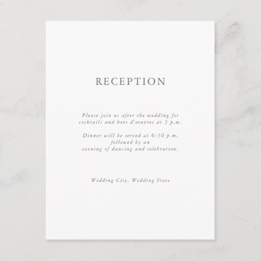 Moderne, elegante Monogram-Ersthochzeit Begleitkarte (Vorderseite)