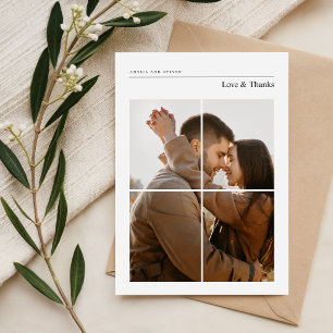 Moderne, elegante Monogram-Foto-Hochzeit Save The Date