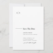 Moderne, elegante Monogram-Foto-Hochzeit Save The Date (Rückseite)