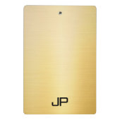 Moderne elegante Monogram Gold-Vorlage Mini Klemmbrett (Rückseite)