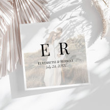 Moderne, elegante Monogram-Hochzeit für kundenspez