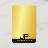 Moderne, elegante Monogram-Imitate - Goldvorlage Visitenkarte (Vorderseite)