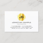 Moderne, elegante Monogram-Imitate - Goldvorlage Visitenkarte (Rückseite)