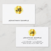 Moderne, elegante Monogram-Imitate - Goldvorlage Visitenkarte (Vorne/Hinten)