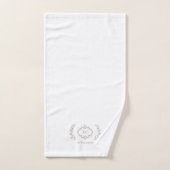 Moderne elegante Monogram, Initial White Beige Tan Badhandtuch Set (Handtuch)