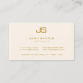 Moderne elegante Monogram Luxury Ruby Red & Gold Visitenkarte (Rückseite)