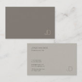 Moderne elegante Monogram Schlicht Beruflich Trend Visitenkarte (Vorne/Hinten)
